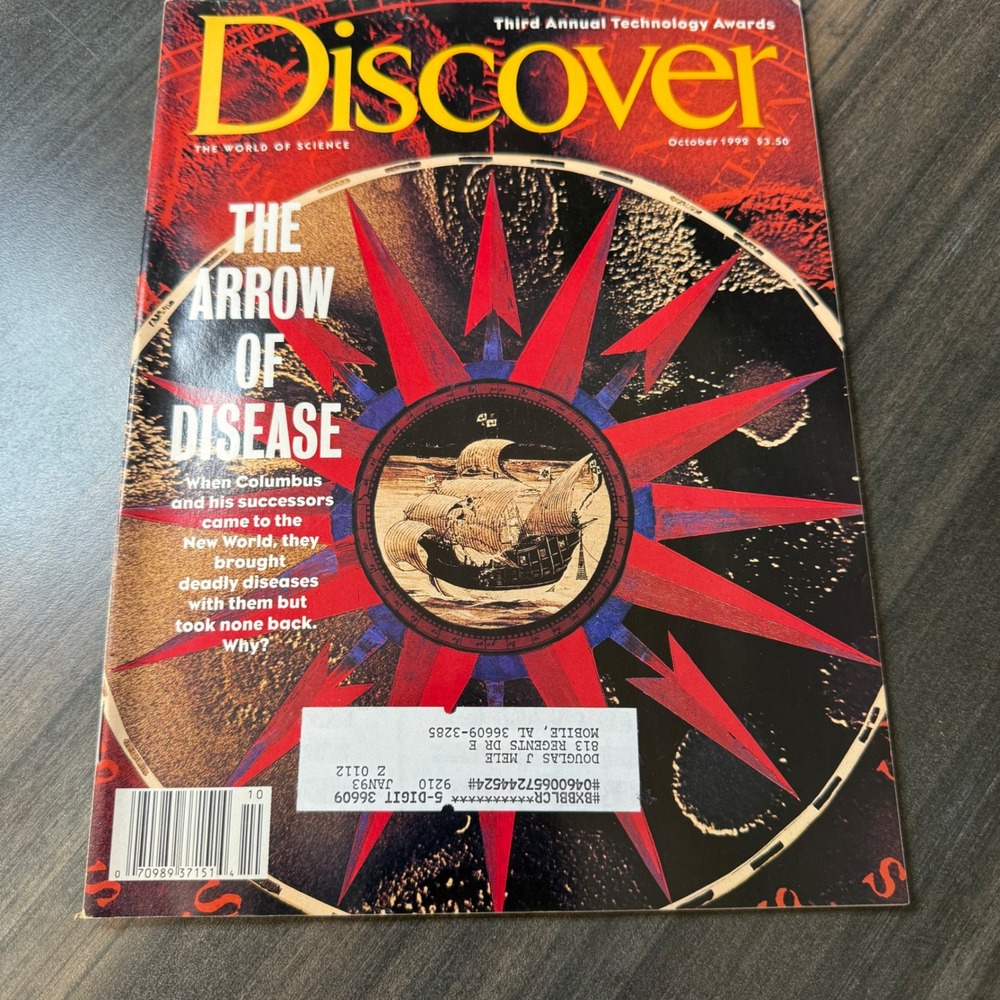 Discover Magazine October 1992 The Arrow of Disease Third Annual Technology Awa